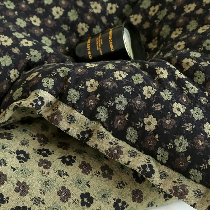 Retro Floral  Cotton Gauze Jacquard Quilt - image 5