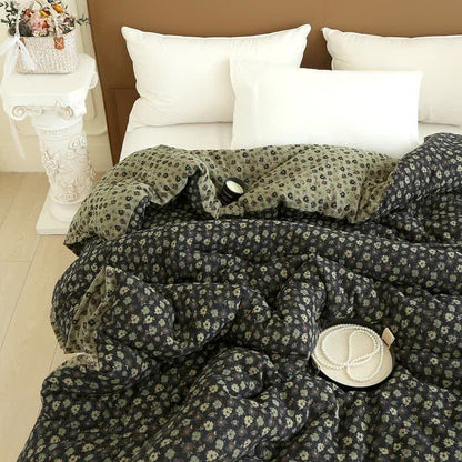 Retro Floral  Cotton Gauze Jacquard Quilt - image 3