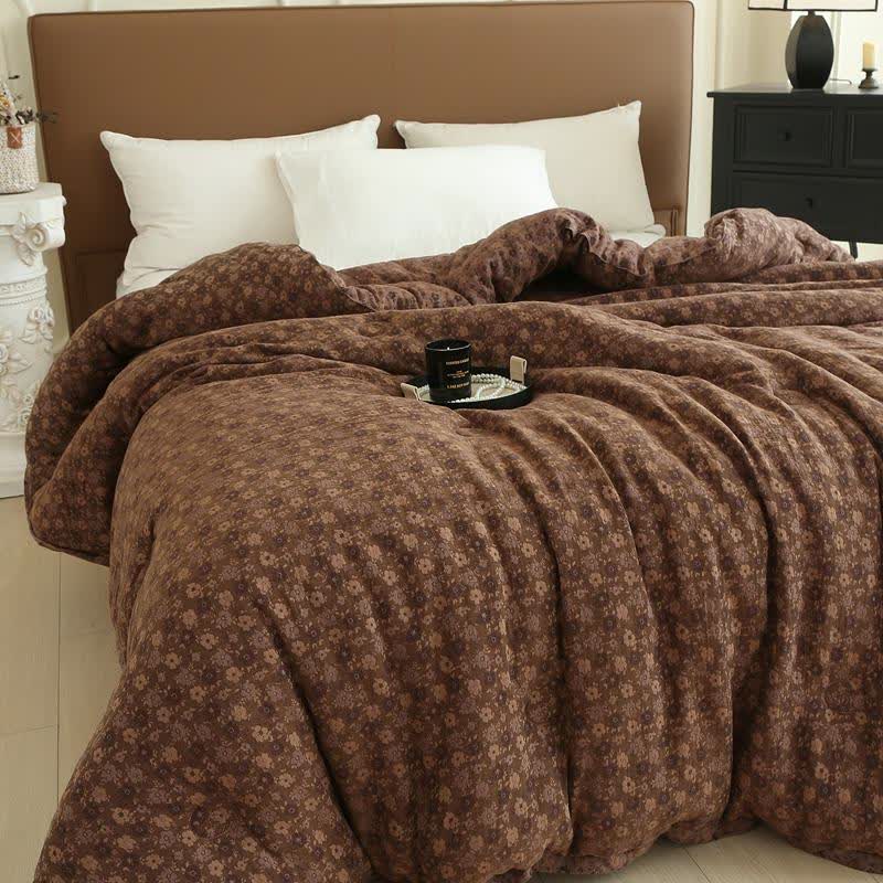 Retro Floral  Cotton Gauze Jacquard Quilt - image 18