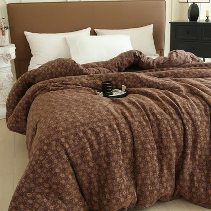 Retro Floral  Cotton Gauze Jacquard Quilt - image 18