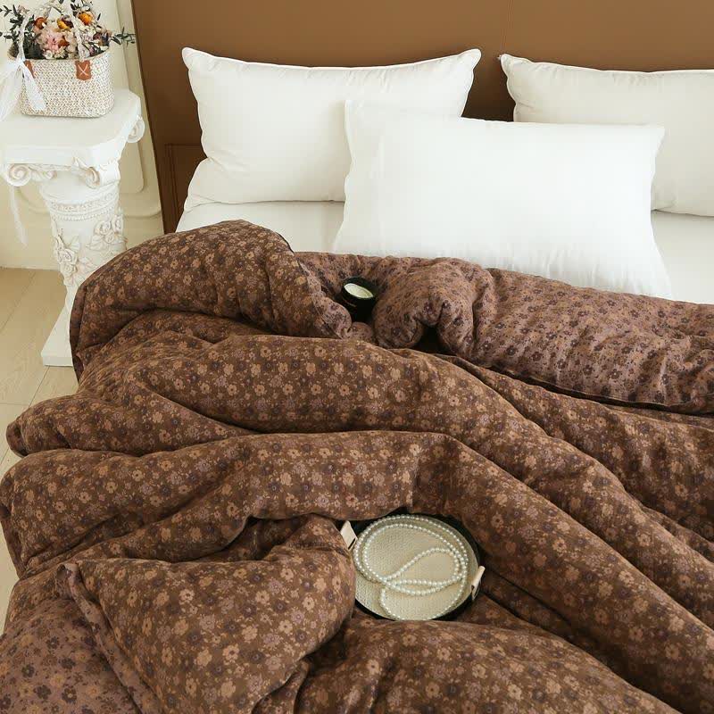 Retro Floral  Cotton Gauze Jacquard Quilt - image 19