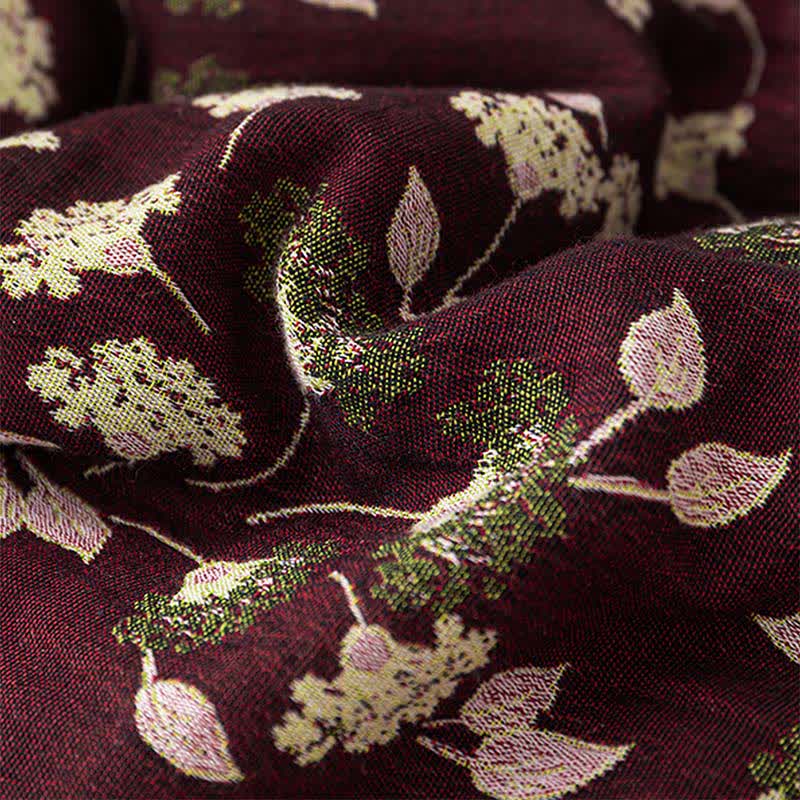 Botanical Leaf Cotton Gauze Jacquard Quilt - image 3