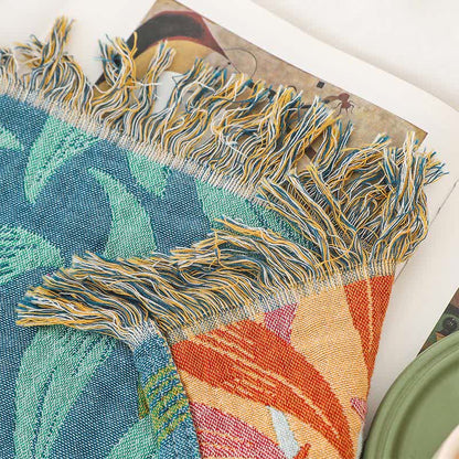 Floral Patchwork Natural Cotton Gauze Quilt - image 7