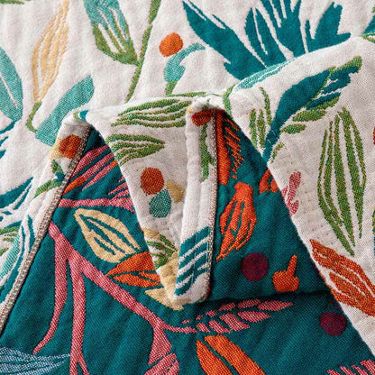 Fresh Leaf Natural Cotton Gauze Quilt - image 5