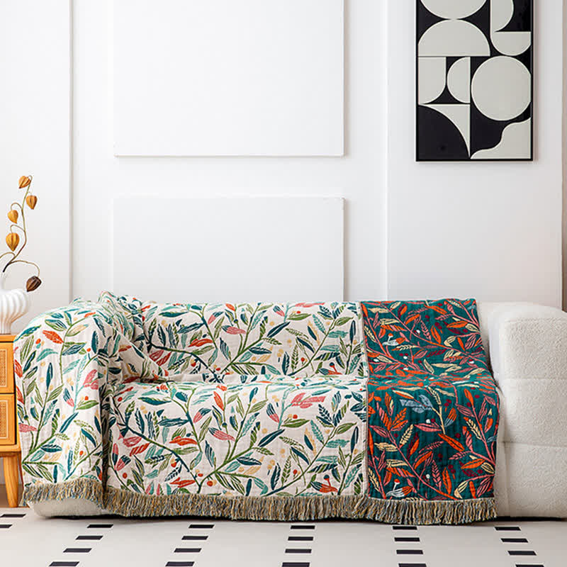 Fresh Leaf Natural Cotton Gauze Quilt - image 3