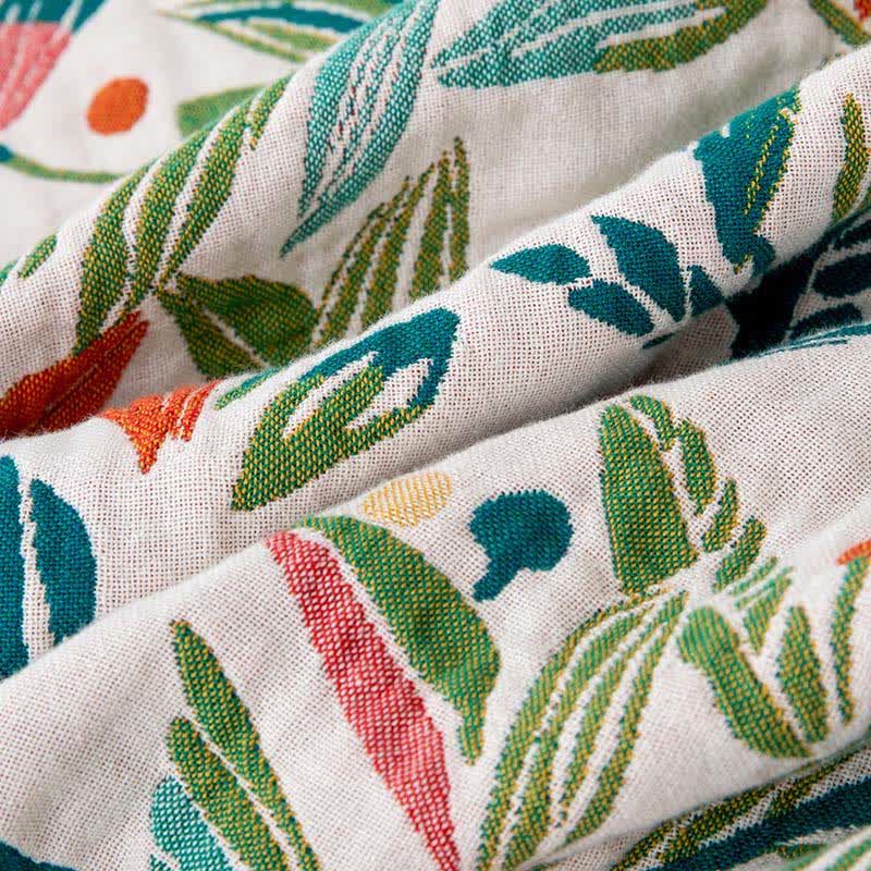 Fresh Leaf Natural Cotton Gauze Quilt - image 4