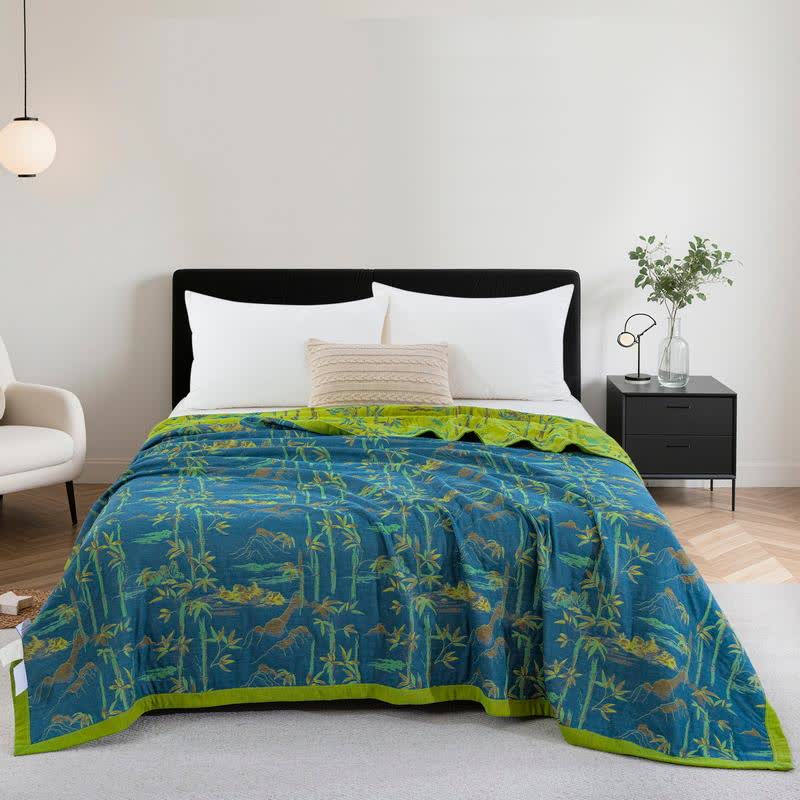Ownkoti Bamboo Natural Cotton Reversible Quilt - Blue - Quilt - Cal King - image 4