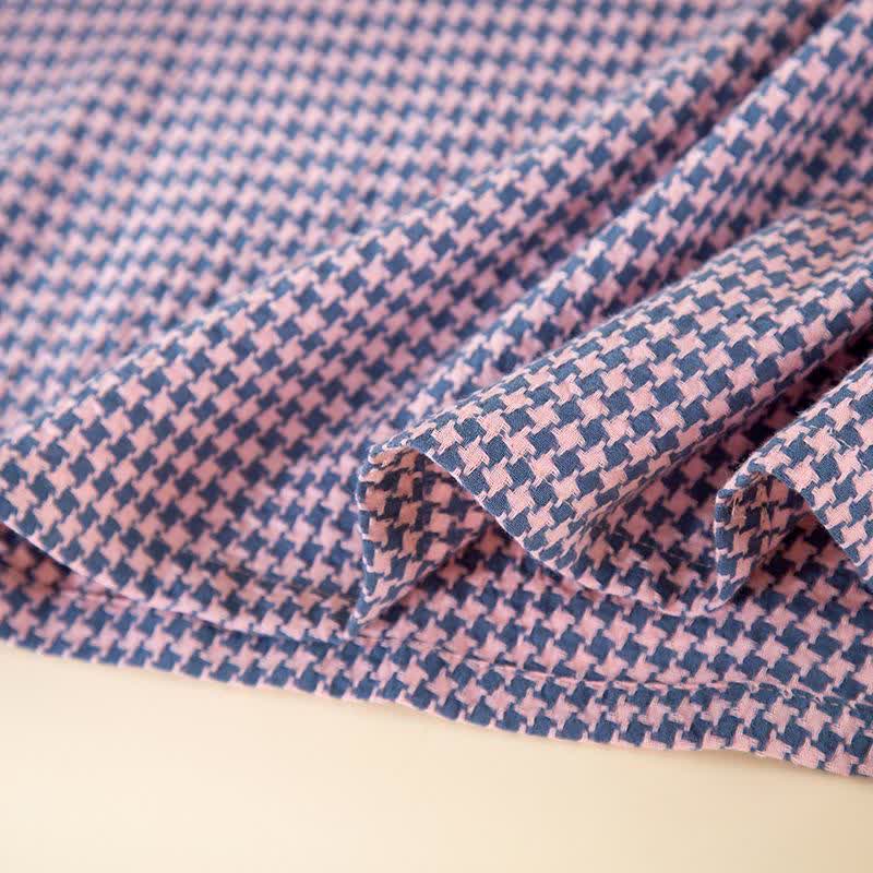 Houndstooth Natural Cotton Gauze Nightgown - image 7