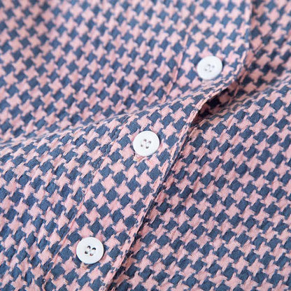 Houndstooth Natural Cotton Gauze Nightgown - image 5