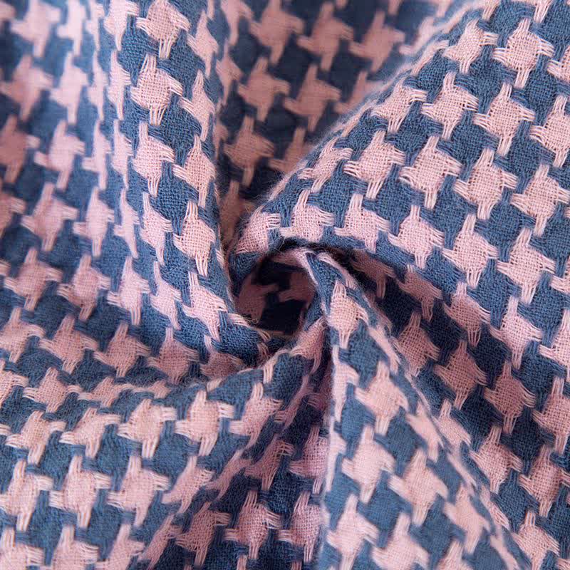 Houndstooth Natural Cotton Gauze Nightgown - image 10