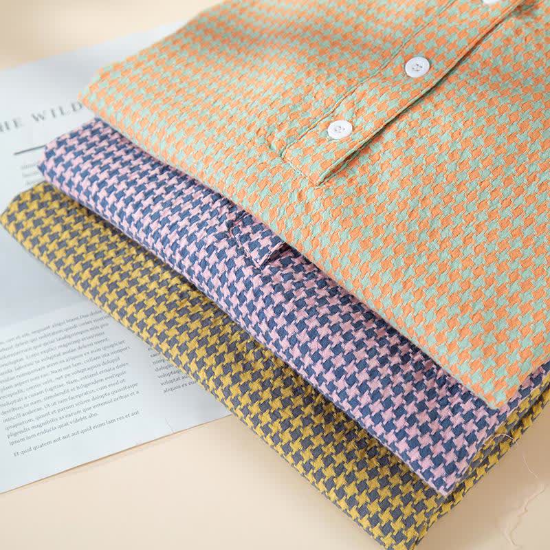 Houndstooth Natural Cotton Gauze Nightgown - image 2