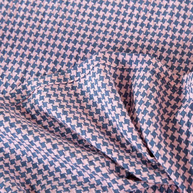 Houndstooth Natural Cotton Gauze Nightgown - image 8