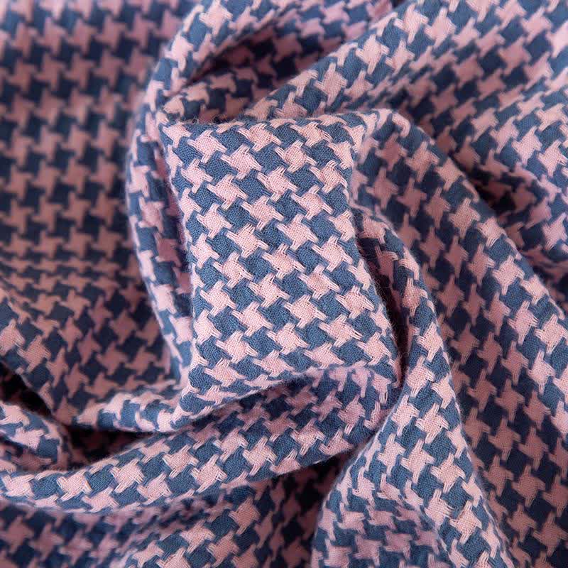 Houndstooth Natural Cotton Gauze Nightgown - image 9