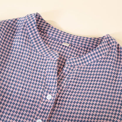 Houndstooth Natural Cotton Gauze Nightgown - image 4