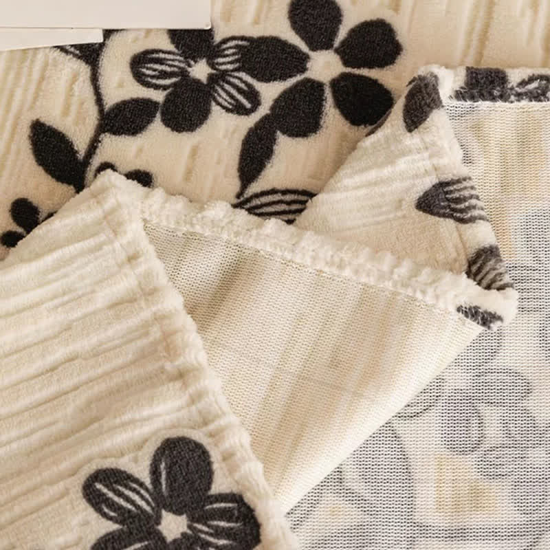 Chenille Floral Branch Sofa Throw Blanket - image 4