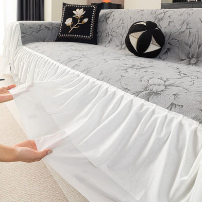 Chenille Lily Ruffle Sofa Protector - image 5