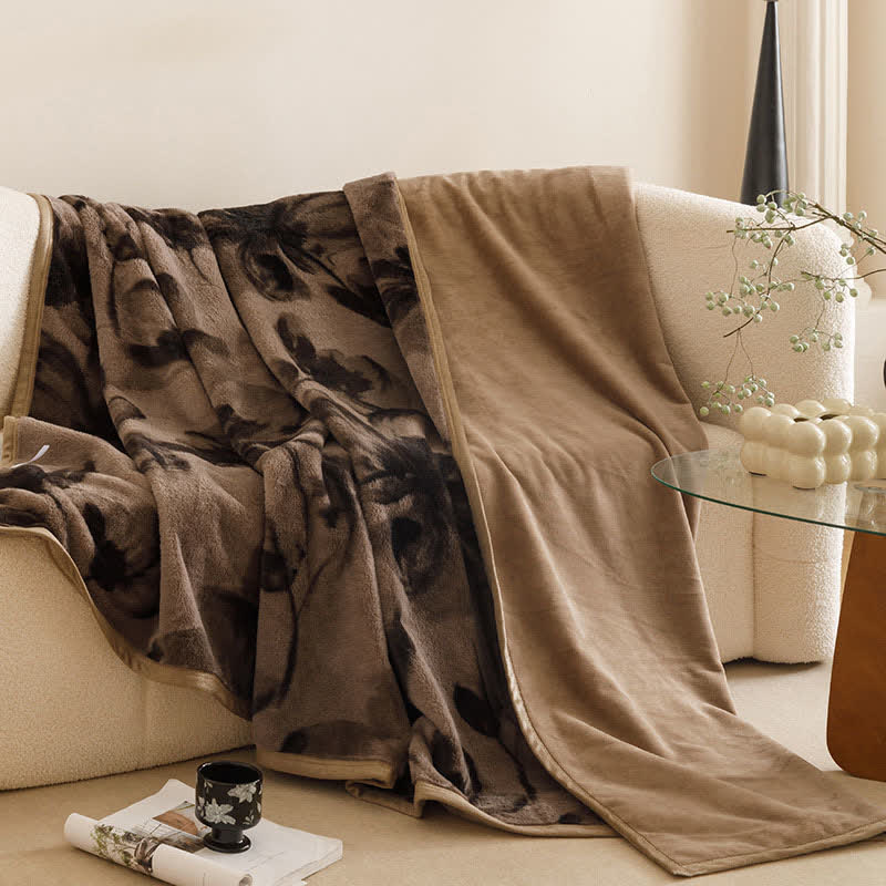 Ink Floral Warm Throw Blanket - image 8