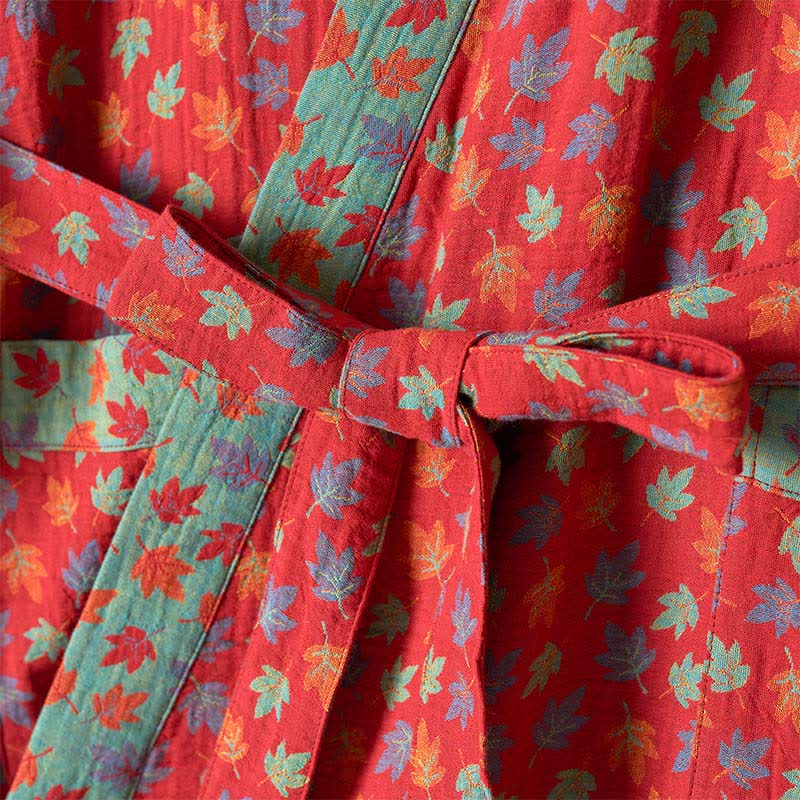 Maple Leaf Organic Cotton Kimono Robe - image 7
