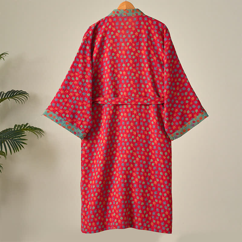 Maple Leaf Organic Cotton Kimono Robe - image 4