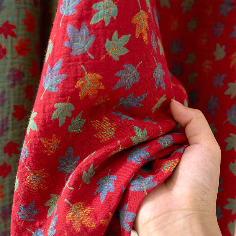 Maple Leaf Organic Cotton Kimono Robe - image 13