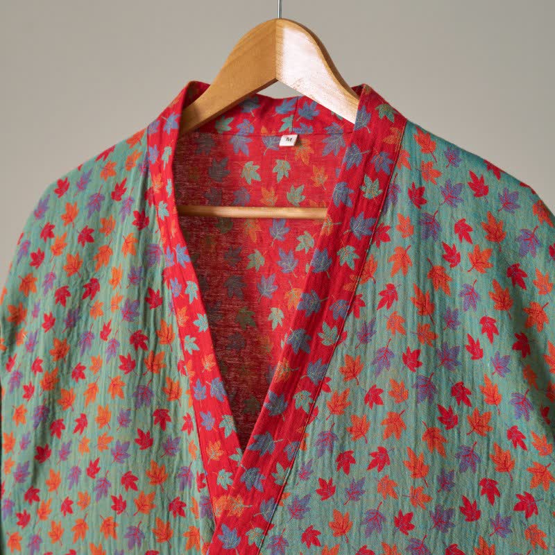 Ownkoti Maple Leaf Organic Cotton Kimono Robe - image 4
