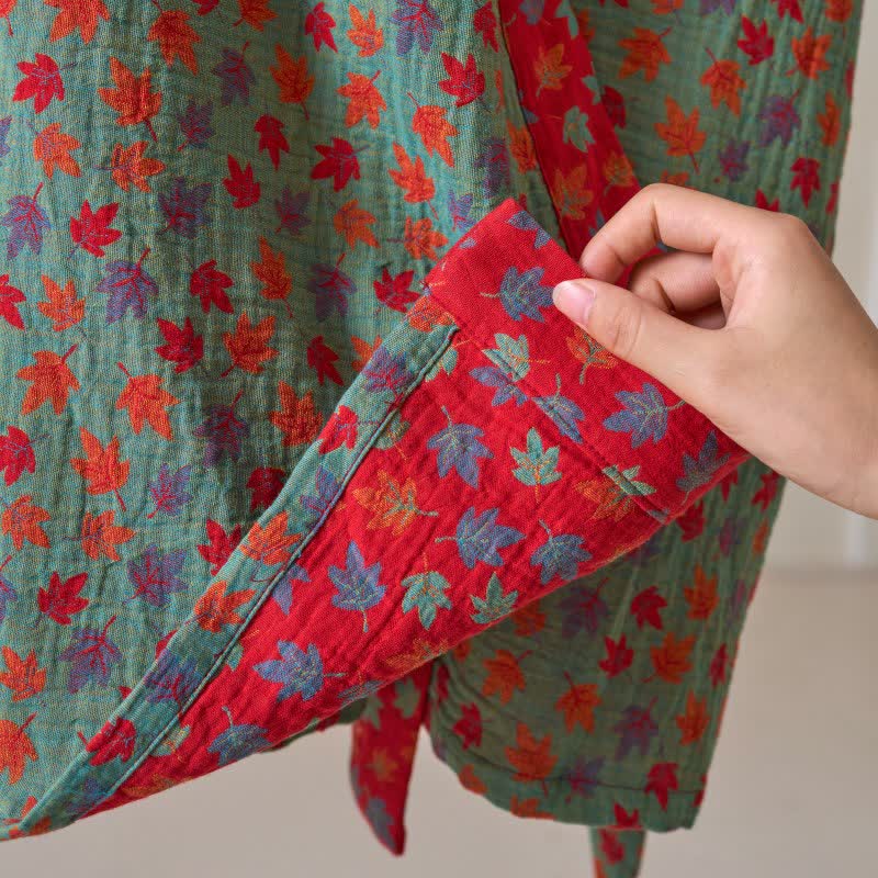 Ownkoti Maple Leaf Organic Cotton Kimono Robe - image 9