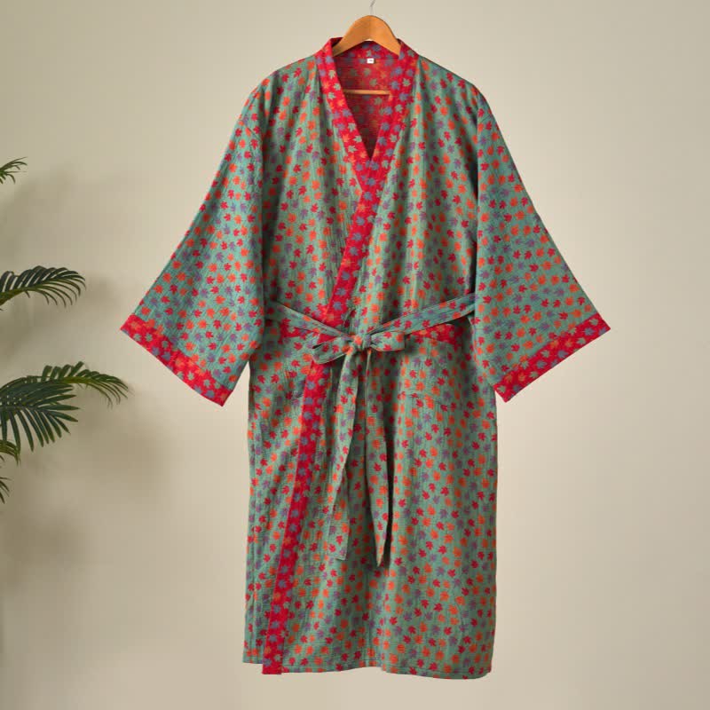 Ownkoti Maple Leaf Organic Cotton Kimono Robe - image 1