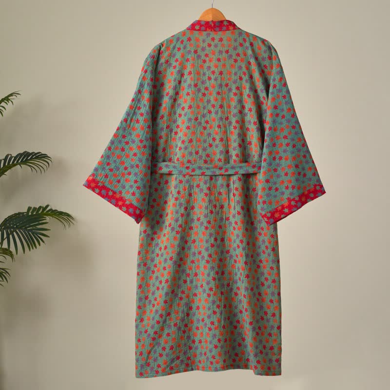 Maple Leaf Organic Cotton Kimono Robe - image 16