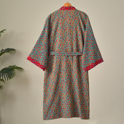 Maple Leaf Organic Cotton Kimono Robe - image 16