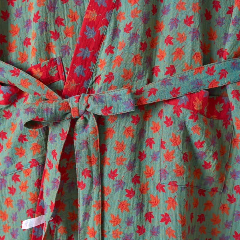 Ownkoti Maple Leaf Organic Cotton Kimono Robe - image 5