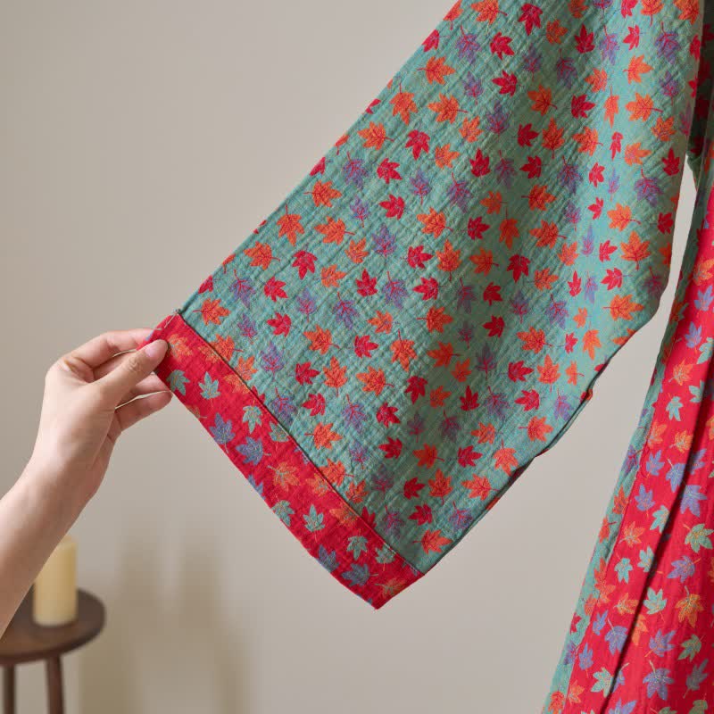Ownkoti Maple Leaf Organic Cotton Kimono Robe - image 8