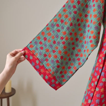 Ownkoti Maple Leaf Organic Cotton Kimono Robe - image 8