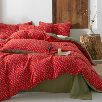 Maple Leaf Cotton Gauze Bedding Set(4PCS) - image 2