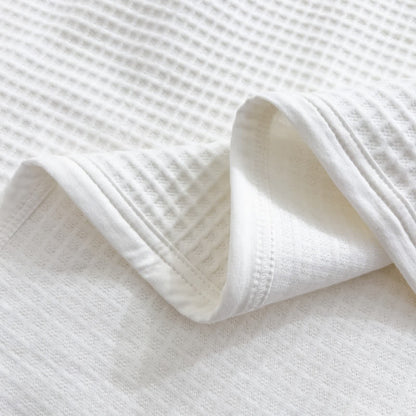 Solid Color Simple Cotton Waffle Quilt - image 7