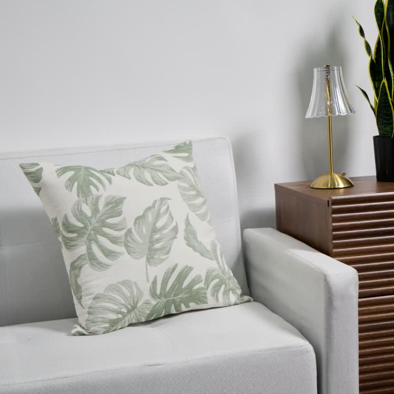 Ownkoti Monstera Cotton Gauze Jacquard Square Pillowcases(2PCS) - image 3