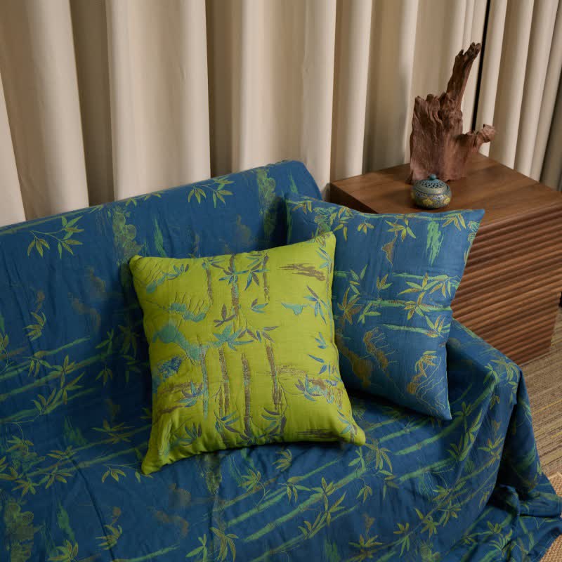 Ownkoti Bamboo Cotton Gauze Jacquard Square Pillowcases(2PCS) - image 0