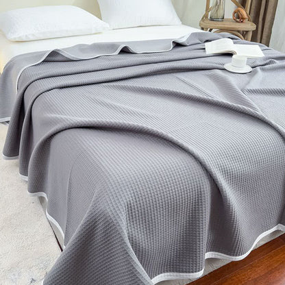 Solid Color Simple Cotton Waffle Quilt - image 1