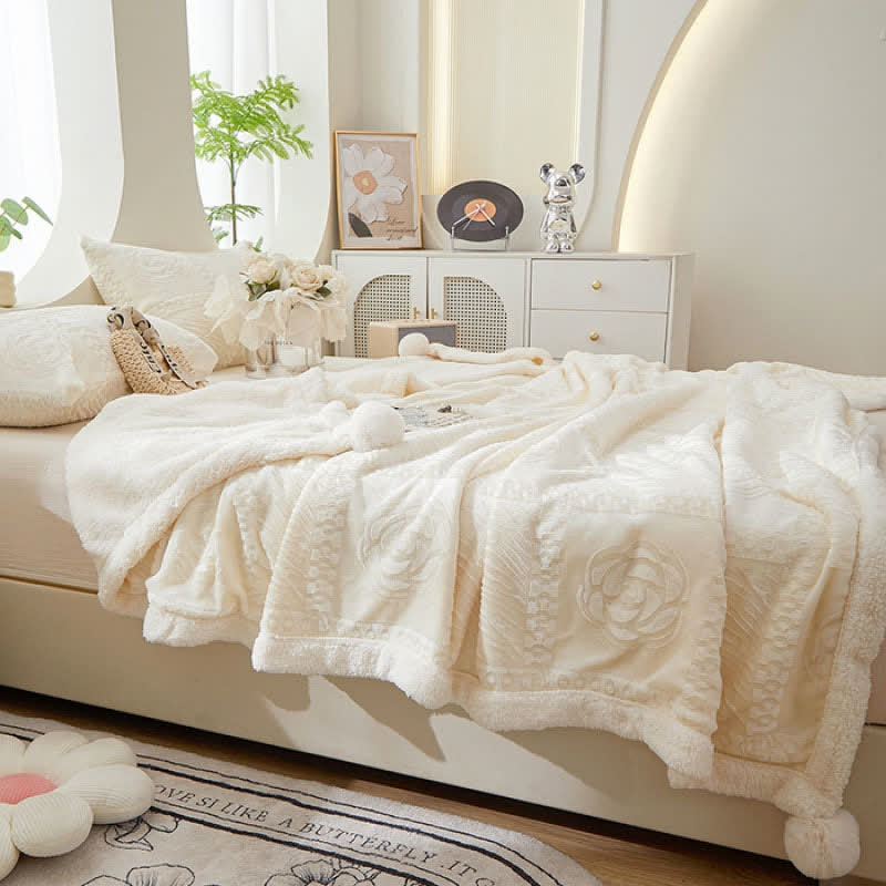 Camellia Textured Warm Throw Blanket - image 5