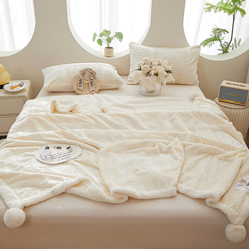 Camellia Textured Warm Throw Blanket - image 2