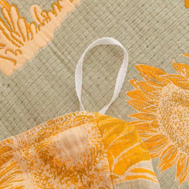 Sunflower Cotton Gauze Reversible Bedding Set(4pcs) - image 10