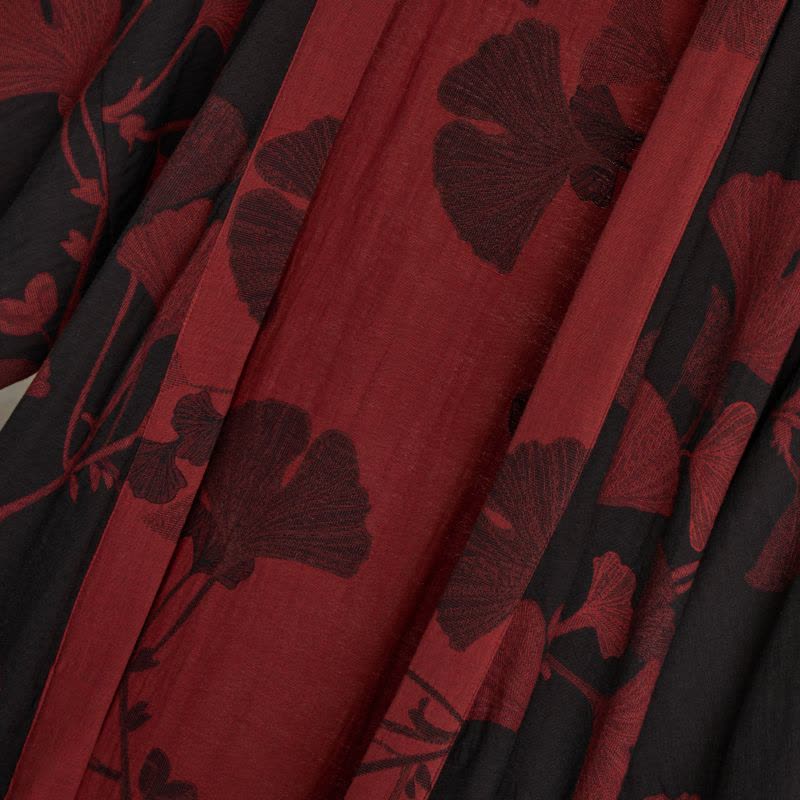 Ownkoti Ginkgo Leaf Cotton Gauze Kimono Robe - image 7