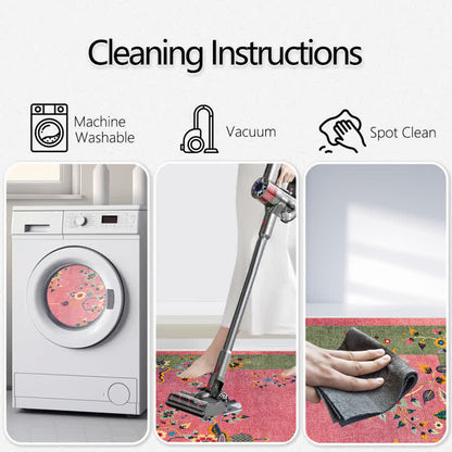 Classical Flowers Non-Slip Soft Area Rug - image 6