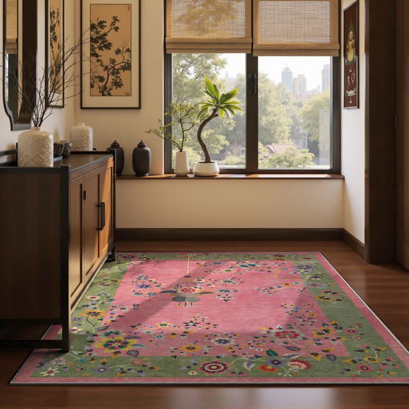 Classical Flowers Non-Slip Soft Area Rug - image 1