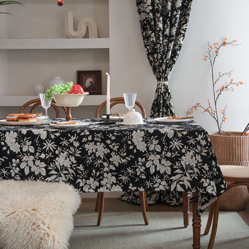 Pastoral Style Floral Jacquard Tablecloth - image 2