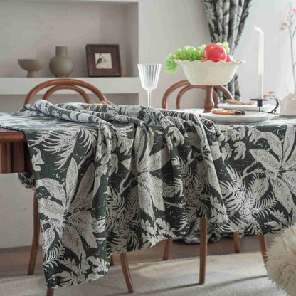 Tropical Island Leaf Jacquard Tablecloth - image 7