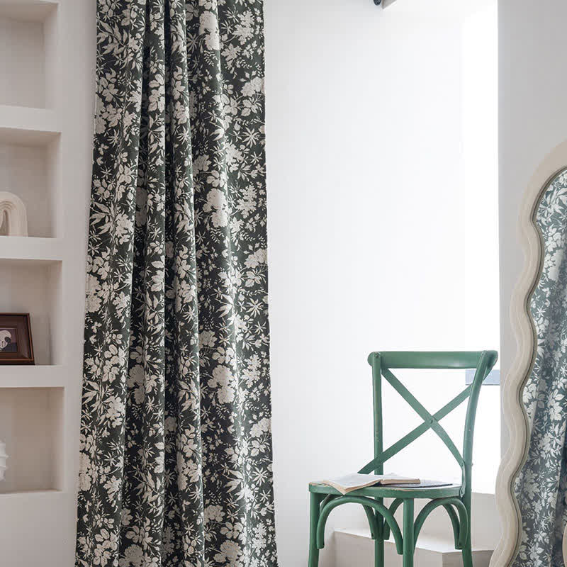 Pastoral Style Floral Jacquard Curtain - image 5