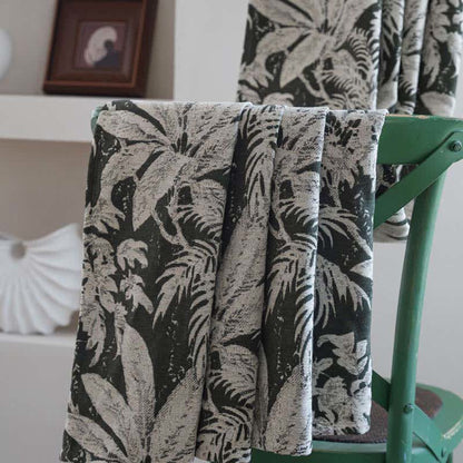 Tropical Island Leaf Jacquard Curtain - image 7