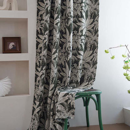 Tropical Island Leaf Jacquard Curtain - image 3