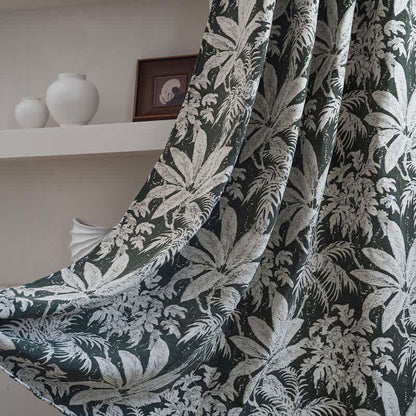 Tropical Island Leaf Jacquard Curtain - image 4