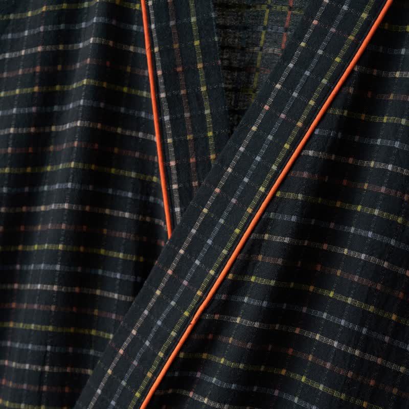 Ownkoti Plaid Organic Cotton Kimono Yukata Robe - image 5